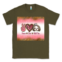 Army Green peace love shih tzu Classic Tee - Jasminsmagicworld
