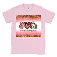 Bubblegum Pink peace love shih tzu Classic Tee - Jasminsmagicworld
