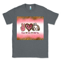 Charcoal Heather peace love shih tzu Classic Tee - Jasminsmagicworld