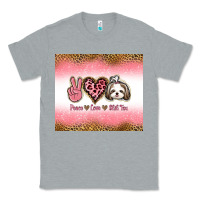 Heather Grey peace love shih tzu Classic Tee - Jasminsmagicworld