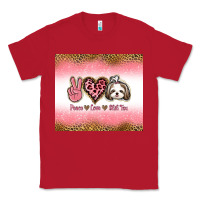 Red peace love shih tzu Classic Tee - Jasminsmagicworld