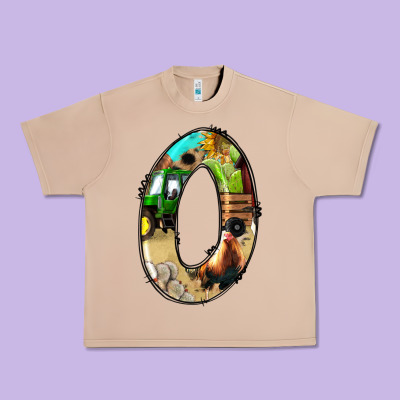 Farm Life Alphabet Numbers 0 Urban Heavy Tee Designed By Bundleandbundleshop