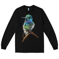 Black Ruby Throcuted Hummingbird Long Sleeve Tee - LillyAllenDesigns