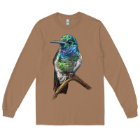 Toasted Coconut Ruby Throcuted Hummingbird Long Sleeve Tee - LillyAllenDesigns