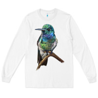 White Ruby Throcuted Hummingbird Long Sleeve Tee - LillyAllenDesigns