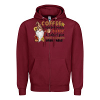 Burgundy coffee spelled backwards is eeffoc & i don't give Zipper Hoodie - MaliasSmallBusiness