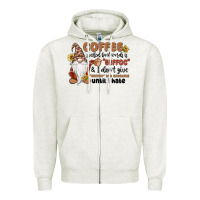 Oatmeal Heather coffee spelled backwards is eeffoc & i don't give Zipper Hoodie - MaliasSmallBusiness