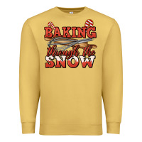 Antique Gold baking through the snow christmas Premium Sweatshirt - Jasminsmagicworld
