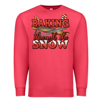 Cardinal baking through the snow christmas Premium Sweatshirt - Jasminsmagicworld