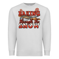 Dove Grey baking through the snow christmas Premium Sweatshirt - Jasminsmagicworld