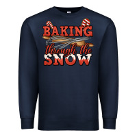 Navy baking through the snow christmas Premium Sweatshirt - Jasminsmagicworld
