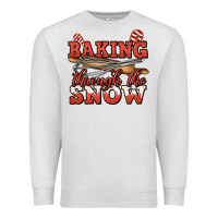 Oatmeal Heather baking through the snow christmas Premium Sweatshirt - Jasminsmagicworld