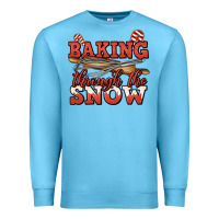 Ocean Blue baking through the snow christmas Premium Sweatshirt - Jasminsmagicworld