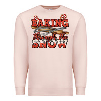 Pale Pink baking through the snow christmas Premium Sweatshirt - Jasminsmagicworld
