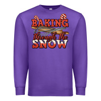Purple baking through the snow christmas Premium Sweatshirt - Jasminsmagicworld