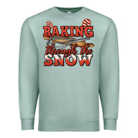 Seafoam baking through the snow christmas Premium Sweatshirt - Jasminsmagicworld