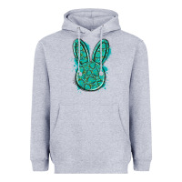 Heather Grey gemstone rabbit Heavyweight Hoodie - Artiststas