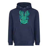 Navy gemstone rabbit Heavyweight Hoodie - Artiststas