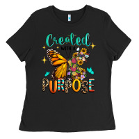 Black created with a purpose Ladies Tee - RanaPortraitStore