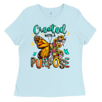 Baby Blue created with a purpose Ladies Tee - RanaPortraitStore