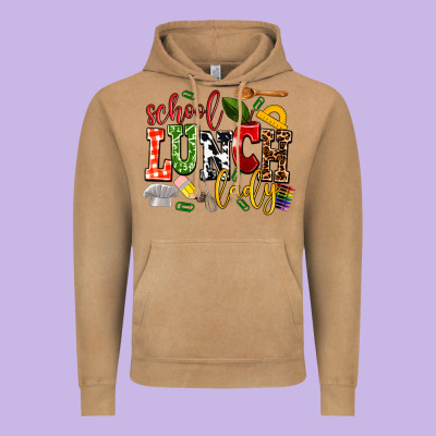 School Lunch Lady Vintage Hoodie Designed By Adodesignshop