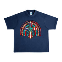 Navy gemstone cross american flag turquoise rainbow Urban Heavy Tee - Artiststas