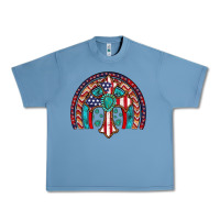 Pebble Blue gemstone cross american flag turquoise rainbow Urban Heavy Tee - Artiststas
