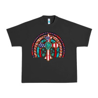 Pigment Black gemstone cross american flag turquoise rainbow Urban Heavy Tee - Artiststas