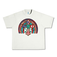 Pistachio gemstone cross american flag turquoise rainbow Urban Heavy Tee - Artiststas