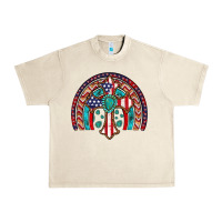 Sandshell gemstone cross american flag turquoise rainbow Urban Heavy Tee - Artiststas