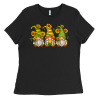 Black sunflower gnomes Ladies Tee - Zillion Design Studio