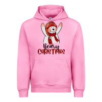 Fuchsia Pink beary christmas Urban Hoodie - CowGirlArtShop