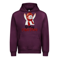 Mauve Wine beary christmas Urban Hoodie - CowGirlArtShop