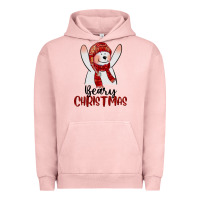 Pigment Salmon beary christmas Urban Hoodie - CowGirlArtShop