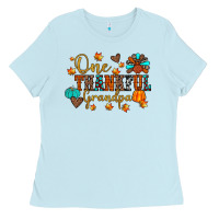 Baby Blue one thankful grandpa Ladies Tee - JahusDesignShop