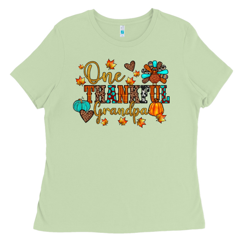 One Thankful Grandpa Ladies Tee by JahusDesignShop | Teevron