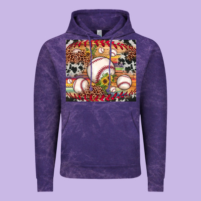 Baseball Leopard Cowhide Sunflower Vintage Hoodie Designed By Jahusdesignshop