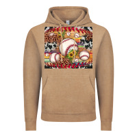 Vintage Coffee baseball leopard cowhide sunflower Vintage Hoodie - JahusDesignShop