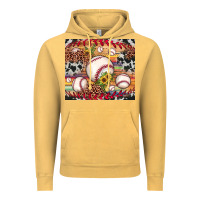 Vintage Mustard baseball leopard cowhide sunflower Vintage Hoodie - JahusDesignShop