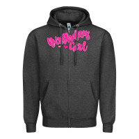 Charcoal Heather birthday girl Zipper Hoodie - MaliasSmallBusiness