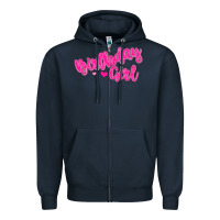 Navy birthday girl Zipper Hoodie - MaliasSmallBusiness