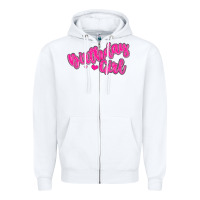 White birthday girl Zipper Hoodie - MaliasSmallBusiness