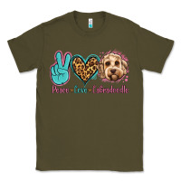 Army Green peace love labradoodle Classic Tee - Jasminsmagicworld