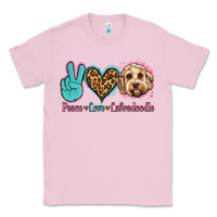 Bubblegum Pink peace love labradoodle Classic Tee - Jasminsmagicworld