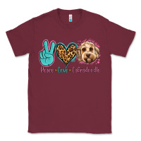 Burgundy peace love labradoodle Classic Tee - Jasminsmagicworld