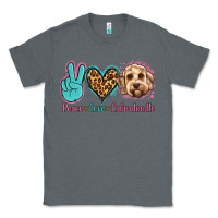 Charcoal Heather peace love labradoodle Classic Tee - Jasminsmagicworld