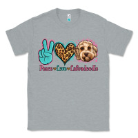 Heather Grey peace love labradoodle Classic Tee - Jasminsmagicworld