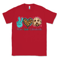 Red peace love labradoodle Classic Tee - Jasminsmagicworld