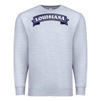 Heather Grey louisiana Premium Sweatshirt - BarkalooDesign