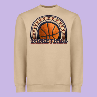 Basketball Rainbow Heavyweight Sweatshirt Designed By Jahusdesignshop